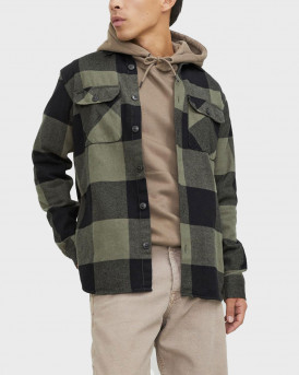 JACK & JONES MEN'S SHIRT CHECKERED COMFORT FIT - 12248409 - OLIVE GREEN