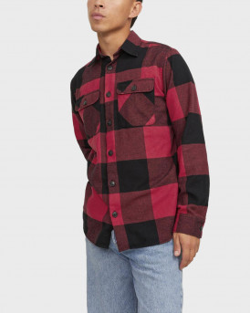 JACK & JONES MEN'S SHIRT CHECKERED COMFORT FIT - 12248409 - RED