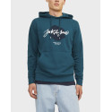 JACK & JONES ΑΝΔΡΙΚΟ ΦΟΥΤΕΡ ΜΕ ΚΟΥΚΟΥΛΑ - 12256807 - ΜΠΛΕ