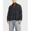 JACK & JONES MEN'S COMFORT FIT CHECK OVERSHIRT - 12263647 - BLUE