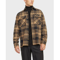 JACK & JONES MEN'S COMFORT FIT CHECK OVERSHIRT - 12263647 - BLUE