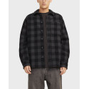 JACK & JONES MEN'S CHECK OVERSHIRT - 12260356 - GREY
