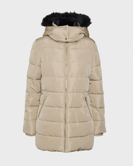 VERO MODA WOMEN'S PUFFER JACKET WITH REMOVABLE HOOD - 10316263