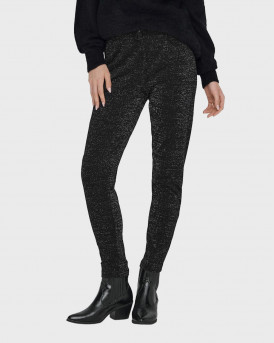 ONLY WOMEN'S LUREX TROUSERS  - 15334038 - BLACK