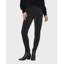 ONLY WOMEN'S LUREX TROUSERS  - 15334038 - BLACK