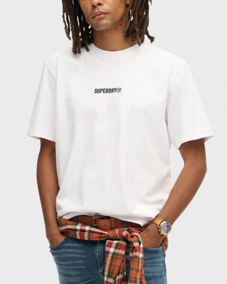 SUPERDRY D2 MICRO LOGO GRAPHIC ΑΝΔΡΙΚΗ ΜΠΛΟΥΖΑ ΚΟΝΤΟΜΑΝΙΚΗ ΧΑΛΑΡΗ ΓΡΑΜΜΗ - M1012028A