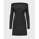 ONLY ΓΥΝΑΙΚΕΙΟ ΜΙΝΙ ΠΛΕΚΤΟ ΦΟΡΕΜΑ OFF-SHOULDER - 15344233 - ΜΑΥΡΟ
