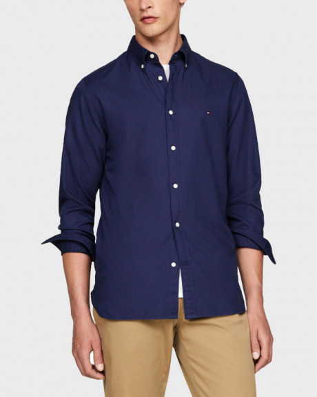 TOMMY HILFIGER FLEX DOBBY SF MEN'S SLIM FIT SHIRT - MW0MW34568