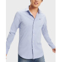 TOMMY JEANS MEN'S POPLIN SLIM FIT SHIRT - DM0DM04405 - BLUE