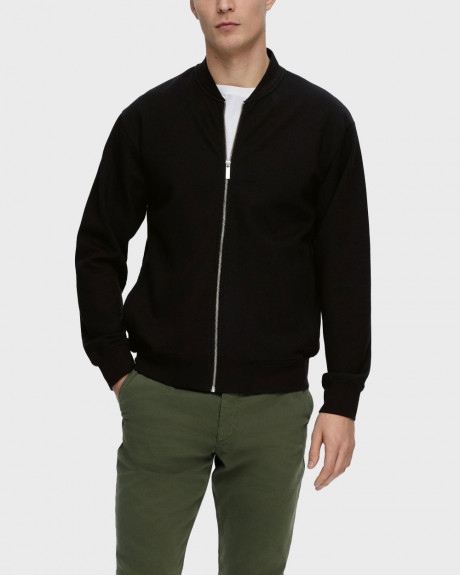 SELECTED MEN'S KNIT ZIP CARDIGAN - 16092589