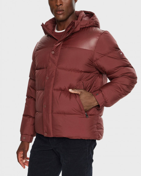 TOMMY HILFIGER MEN'S HOODED PUFFER JACKET - MW0MW36569