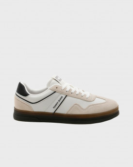 TOMMY JEANS THE GREENWICH LEATHER ΑΝΔΡΙΚΑ ΔΕΡΜΑΤΙΝΑ SNEAKERS - EM0EM01524 - ΕΚΡΟΥ