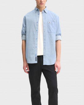 TOMMY JEANS MEN'S CORDUROY SHIRT - DM0DM20672 - BLUE