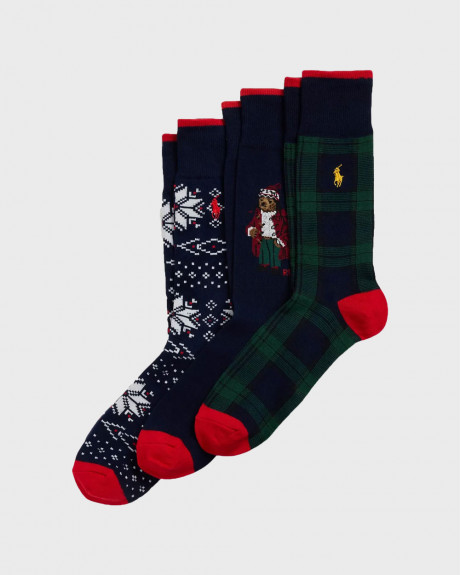 POLO RALPH LAUREN ΑΝΔΡΙΚΕΣ ΚΑΛΤΣΕΣ ΣΕΤ ΔΩΡΟΥ 3ΤΜΧ. - 449958861001