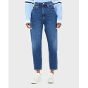 TOMMY JEANS ΓΥΝΑΙΚΕΙΟ ΨΗΛΟΜΕΣΟ ΤΖΙΝ MOM FIT - DW0DW19244 - ΜΠΛΕ