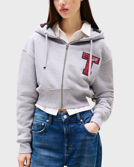 TOMMY JEANS ΓΥΝΑΙΚΕΙΑ CROPPED ΖΑΚΕΤΑ ΜΕ ΚΟΥΚΟΥΛΑ - DW0DW20535