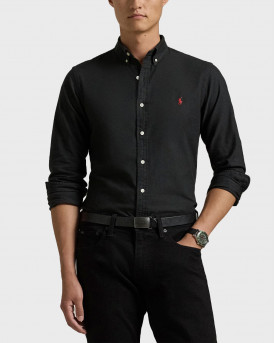 POLO RALPH LAUREN MEN'S SLIM FIT SHIRT - 710767828001 - BLACK