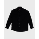 BLACKTOP FOUNDATION MEN'S CORDUROY SHIRT - BABY CORDY - BLACK