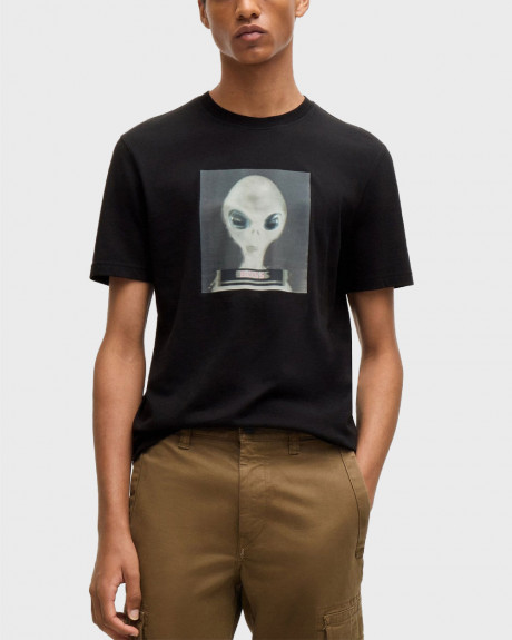 BOSS JERSEY TE_ALIEN ΑΝΔΡΙΚΗ ΜΠΛΟΥΖΑ ΚΟΝΤΟΜΑΝΙΚΗ - 50528190 