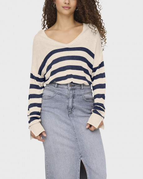 ONLY ΓΥΝΑΙΚΕΙΑ ΠΛΕΚΤΗ ΜΠΛΟΥΖΑ V ΛΑΙΜΟΚΟΨΗ - 15339543