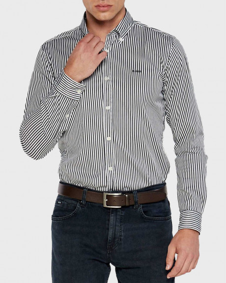 BOSS H-ROAN MEN'S SLIM FIT STRIPED SHIRT - 50520285