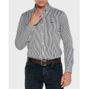 BOSS H-ROAN MEN'S SLIM FIT STRIPED SHIRT - 50520285 - BURGUNDY