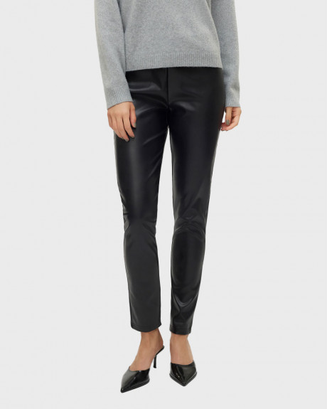 VERO MODA WOMEN'S FAUX LEATHER HIGH WAIST LEGGINGS - 10314540