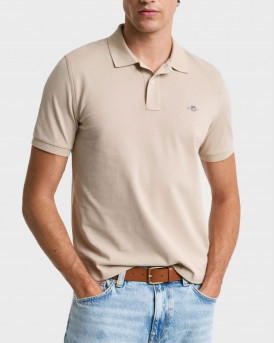 GANT ΑΝΔΡΙΚΗ ΠΟΛΟ ΜΠΛΟΥΖΑ ΚΟΝΤΟΜΑΝΙΚΗ - 3G2210 - ΜΠΕΖ