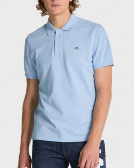 GANT ΑΝΔΡΙΚΗ ΠΟΛΟ ΜΠΛΟΥΖΑ ΚΟΝΤΟΜΑΝΙΚΗ - 3G2210 - ΣΙΕΛ