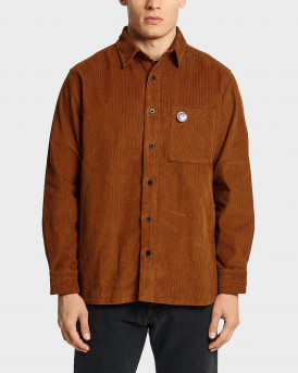 BLACKTOP FOUNDATION MEN'S SHIRT OVERSIZED - CORDY - BRICK RED