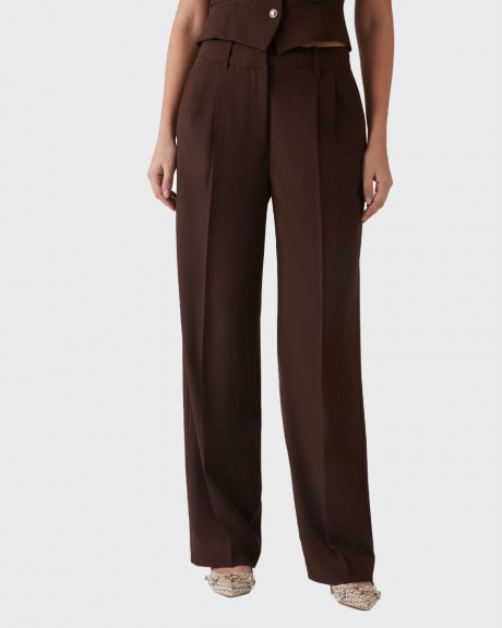 GUESS WOMEN'S HIGH RISE WIDE-LEG TROUSERS - W5RB73WGX02
