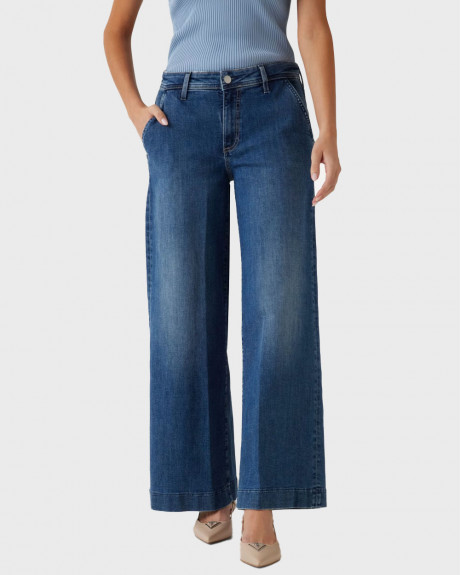 GUESS ZOYA ΓΥΝΑΙΚΕΙΟ ΤΖΙΝ ΠΑΝΤΕΛΟΝΙ WIDE LEG - W5RA1LD5L73