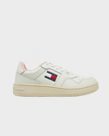 TOMMY JEANS ESSENTIAL RETRO ΓΥΝΑΙΚΕΙΑ ΔΕΡΜΑΤΙΝΑ SNEAKERS - EN0EN02505