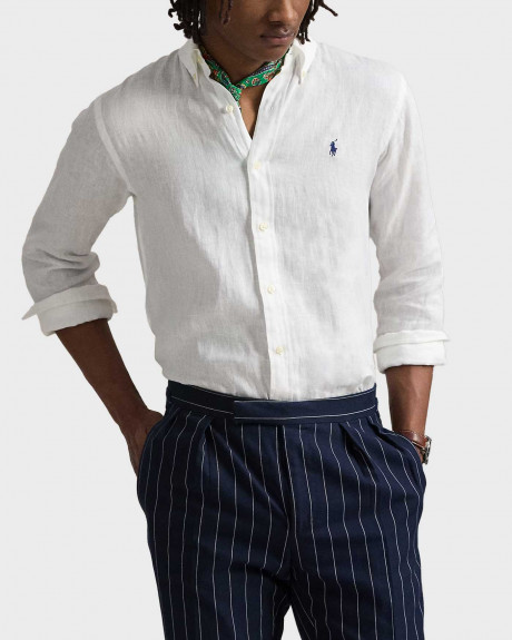 POLO RALPH LAUREN MEN'S LINEN SHIRT - 710966294003