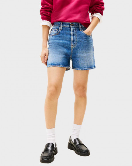 TOMMY JEANS ΓΥΝΑΙΚΕΙΟ MOM ΤΖΙΝ ΣΟΡΤΣ - DW0DW20092