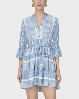 ONLY ΓΥΝΑΙΚΕΙΟ ΜΙΝΙ ΦΟΡΕΜΑ ΜΕ 3/4 ΜΑΝΙΚΙ - 15219486 - ΜΠΛΕ