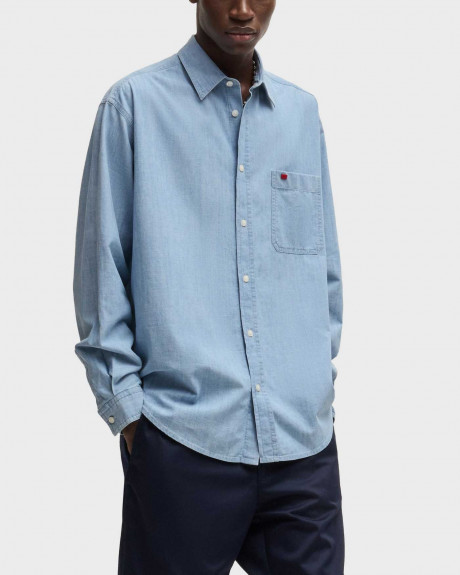 HUGO ERILLO ΑΝΔΡΙΚΟ ΤΖΙΝ ΠΟΥΚΑΜΙΣΟ OVERSIZED - 50539312