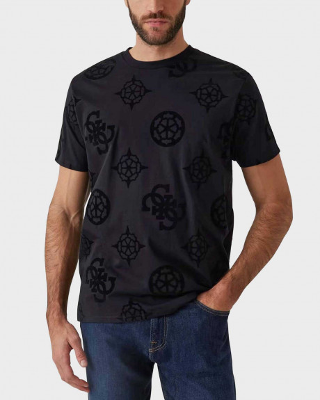 GUESS PEONY PRINT ΑΝΔΡΙΚΗ ΚΟΝΤΟΜΑΝΙΚΗ ΜΠΛΟΥΖΑ - M5RI46KBW41