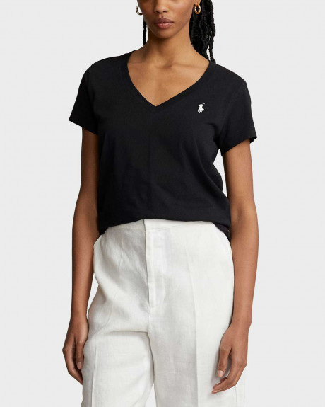POLO RALPH LAURENN ΓΥΝΑΙΚΕΙΑ ΚΟΝΤΟΜΑΝΙΚΗ ΜΠΛΟΥΖΑ ΜΕ V ΛΑΙΜΟΚΟΨΗ - 211902403003