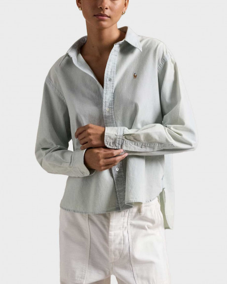 POLO RALPH LAUREN ΓΥΝΑΙΚΕΙΟ ΠΟΥΚΑΜΙΣΟ CHAMBRAY - 211891420001