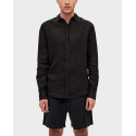 DIRTY LAUNDRY MEN'S LINEN SHIRT - DLMS000134 - BLACK