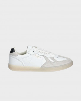PEPE JEANS BALL CLUB M ΑΝΔΡΙΚΑ ΔΕΡΜΑΤΙΝΑ SNEAKERS - PMS00041 - ΑΣΠΡΟ