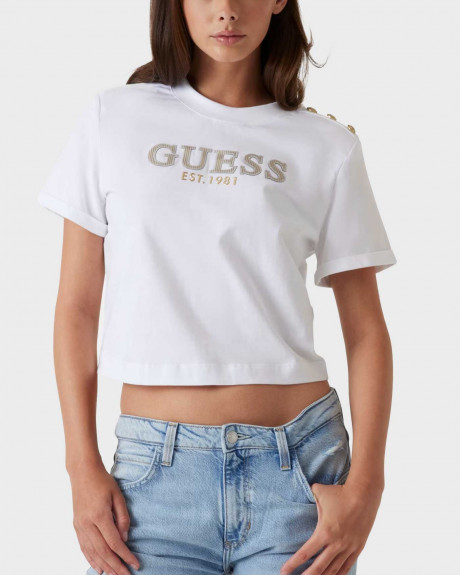 GUESS WOMEN'S CROPPED T-SHIRT - W5GI15K8FQ4