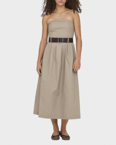 ONLY ΓΥΝΑΙΚΕΙΟ ΣΤΡΑΠΛΕΣ MIDI ΦΟΡΕΜΑ ΠΟΠΛΙΝΑ - 15344546