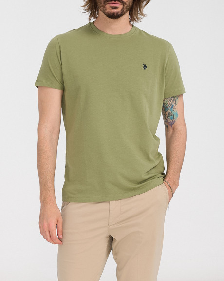 U.S POLO ASSN. ΑΝΔΡΙΚΗ ΚΟΝΤΟΜΑΝΙΚΗ ΜΠΛΟΥΖΑ ΣΤΕΝΗ ΓΡΑΜΜΗ - US41154004