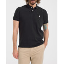 U.S POLO ASSN. ΑΝΔΡΙΚΗ ΚΟΝΤΟΜΑΝΙΚΗ ΜΠΛΟΥΖΑ ΠΟΛΟ - US41197001 - ΜΑΥΡΟ