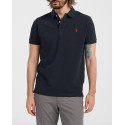 U.S POLO ASSN. ΑΝΔΡΙΚΗ ΚΟΝΤΟΜΑΝΙΚΗ ΜΠΛΟΥΖΑ ΠΟΛΟ - US41197001 - ΜΑΥΡΟ