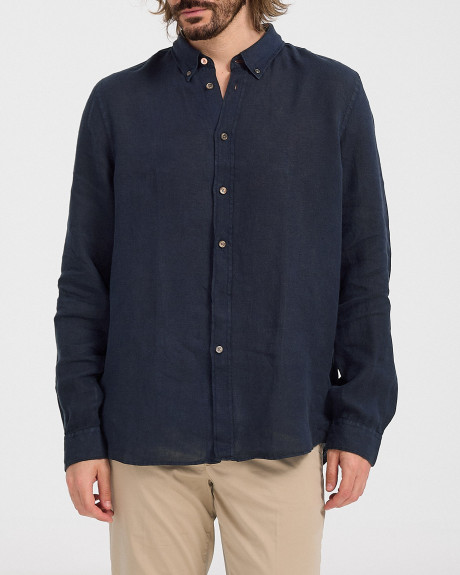 PAUL SMITH MEN'S REGULAR FIT LINEN SHIRT - M2R-708U-P22354