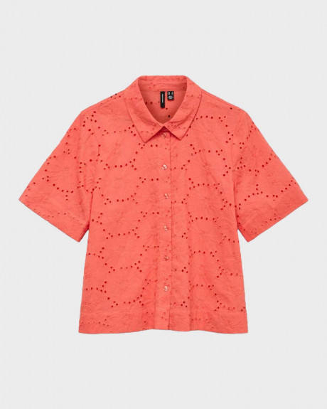 VERO MODA ΓΥΝΑΙΚΕΙΟ ΚΟΝΤΟΜΑΝΙΚΟ ΠΟΥΚΑΜΙΣΟ BRODERIE - 10324269