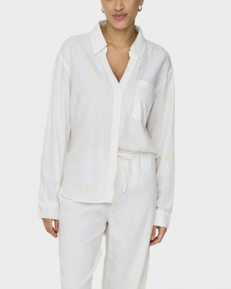 ONLY ΓΥΝΑΙΚΕΙΟ ΠΟΥΚΑΜΙΣΟ ΛΙΝΟ ΜΕ V ΛΑΙΜΟΚΟΨΗ - 15338802